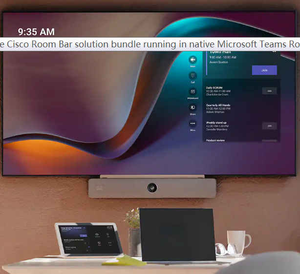  Microsoft Teams 会议室模式运行的 <strong>cisco</strong> Room Bar 解决方案